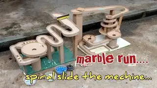 Marble run ASMR ‼️ double Trek,, marble mechine the world of spiral slide...