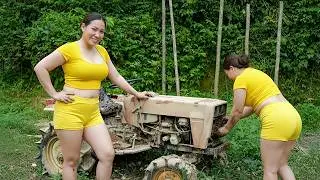 Genius Girl Restores and Starts a Shibaura L1-295 Diesel Tractor After 30 Years of Abandonment!