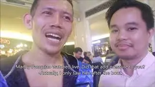 Michael Dasmarinas post-fight interview at MP Promotions, Ringstar Asia's RISING STARS