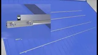 Metal rooftop Solar PV System structure installation