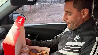 We went to Tim Hortons for some donuts
