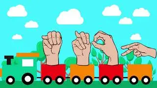 Поезд с алфавитом языка жестов | Учим буквы от A до Z для детей 🚂🎉