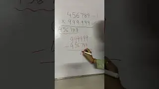 #shorts Multiplication of number with a series of 9's (Equal or more number of 9's)
