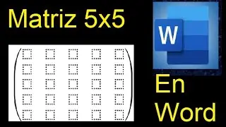 simbolo de matriz 5x5 en word , simbolos matematicos en microsoft Editar en word