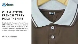 Cut & Stitch Polo T-shirt | French Terry | Pure Cotton | 240 GSM | Wholesale | Plakads Apparel