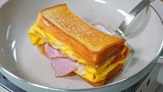 Самое вкусное яйцо шампан сыр тост рецепт!! | Сэндвич яйца, тост с одной панелью. Легкий и быстрый з