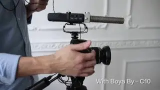 Portable Recorder Shock Mount Hot Shoe BOYA BY-C10 Test
