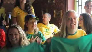 Brazil National Anthem sung at Fado Irish Pub