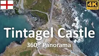 Tintagel Castle - Panorama | Cornwall | England | UK - 4k 360&deg;