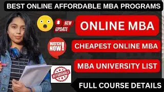 Cheapest Online MBA Degree Colleges in India 2024 | Low MBA Fees, HIGH ROI | Affordable MBA