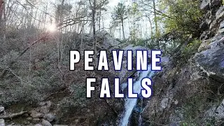 Hike to the Peavine Falls at Oak Mountain State Park, 4K Drone Video