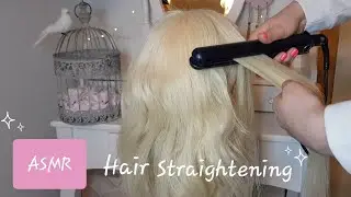 ASMR Satisfying Hair Straightening - Sectioning - Combing - Spray Sounds - Smooth & Silky WHISPER