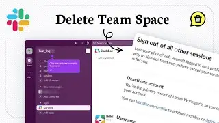 How to delete a Slack workspace (Admin Control)