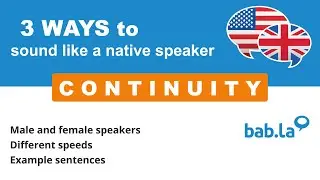 CONTINUITY pronunciation | Improve your language with bab.la