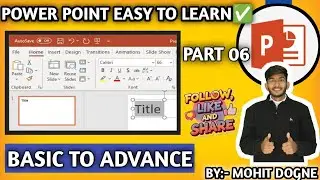 MS Power Point  का पूरा कोर्स सीखे ll Learn MS Power Point  Full Course ll  Part-1