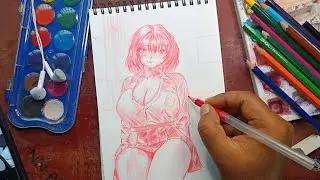 How to Draw a Stunning Anime Girl in School Uniform Colored Pencil Art Tutorial waifu sketch studio