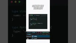 Typescript types to combine and reuse them. #programming  #typescript