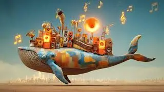 Whales Carrying Dreams Across Desert Skies  Surreal Music & Art --AI--8K