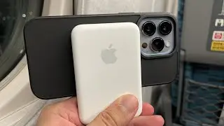 Apple MagSafe battery pack as selfie stick for iPhone 13 Pro with rhinoshield case!Best  EDC kit