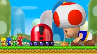 What happens if Mario Fights Evil Toad in World 1-1