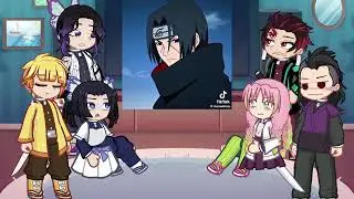 Hashiras react to itachi uchiha | naruto shippuden | Sasuke | Giyuu | Demon Slayer | Gacha life