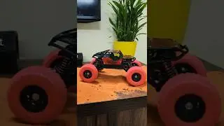 Monster truck moving on sand