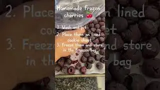 Homemade frozen cherries 🍒 /fresh Summer fruit