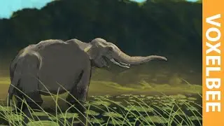 Elephant Pond - Speed Painting | Photoshop