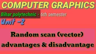 computer graphics | 6th semester | Unit-2 | Random scan (vector scan) advantages & disadvantage