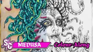 Colour-Along MEDUSA Best Of Dark Art The Haunted Colouring Book By Francois Gautier - Sophie Colours