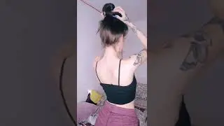 Longhair Bun Drop Challenge  #shorts #longhairunicorn #hairdrop #viral #trending