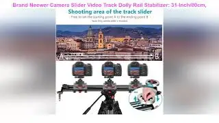 Neewer Camera Slider Video Track Dolly Rail Stabilizer: 31-Inch/80cm, Flywheel Counterweight With L