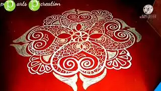 Beautiful Round Alpona I Puja Ghosh #Alpona #Jhoti #bigalpona #roundalpona #pujaghosh
