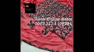 Handmade Chunri Jaal Applique work suit (3 Pcs)