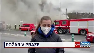 Požár v Praze (zdroj- CNN Prima NEWS)