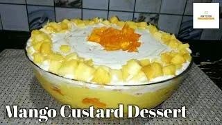 HOW TO MAKE MANGO CUSTARD DESSERT |NO BAKE CUSTARD DELIGHT BY HOW TO COOK YUMMY FOOD