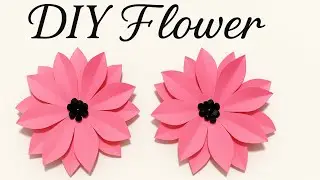 How To Make Paper Flower Basic | Paper Flower Easy Origami Flower / Christmas decoration /Home decor