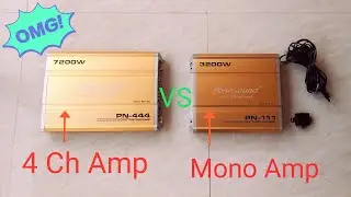 Panasound PN 111 VS PN 444 ! Monoblock amplifier VS Normal Amplifier !  Mono VS 4 Channel Amplifier