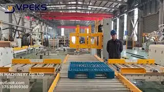 Pallet Magazine Automatic Pallet Dispenser with Roller Conveyors and Jacking Transplate Coneyors