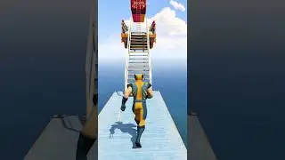 Wolverine vs Multiple Heroes Survival Test | GTA 5