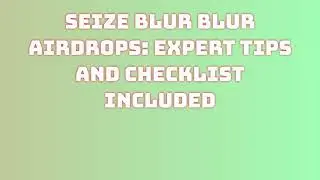 Grab Blur BLUR Airdrop for Free | Learn How to Swap or Sell Blur BLUR Airdrop