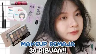 Makeup Remaja Simple 30 Ribuan👧!! Full Makeup Pakai 5 Produk Aja & Semuka Pakai Eyeshadow!