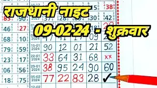 Rajdhani Night_09-02-24 || Rajdhani night open || Rajdhani night jodi || Anytime matka