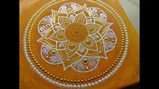 SYMMETRICAL Dot Mandala | Time-lapse | How to paint | Paintings with a Story | Step by Step |#55