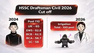 Haryana Draftsman Civil 2026 expected cut off | Hssc draftsman Civil update 2026