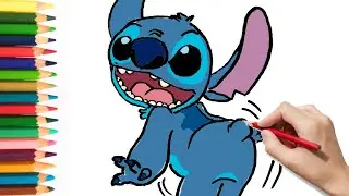 Cute... How to Draw Stitch #shorts #stitch | Draw Easy 100M