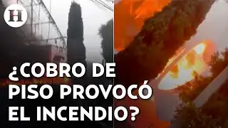 “Da mucho coraje”: Comerciantes atribuyen incendio en bazar navideño de Teoloyucan a delincuentes