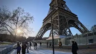 Paris sous la neige : Bir-Hakeim, Passy et les quais enchant&eacute;s