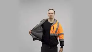 FONIRRA Men's High Visibility Safety ANSI Class 3 Lined Fleece Hoodie Sweatshirt