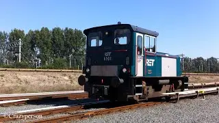 RET locomotief 6101 over remise Waalhaven Rotterdam! vanaf het keerspoor